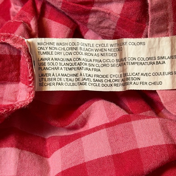 Draper James X Eloquii Pink and Red Gingham Plaid Ruffle Skirt plus size 20 - Picture 8 of 9